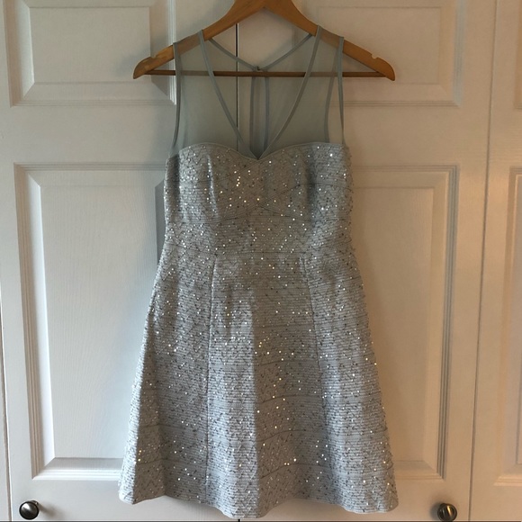 WOW couture Dresses & Skirts - Light Blue Mini Dress with silver detail
